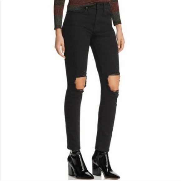 SALE! ⭐️ Levi's 721 High Rise Skinny destructed knee - Picture 2 of 8